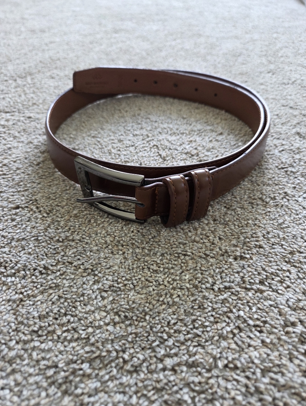Mio Marino Brown Leather Men's Belt